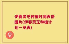 伊春灵芝种植时间表格图片(伊春灵芝种植计划一览表)
