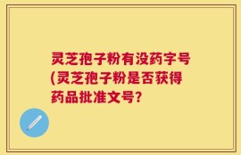 灵芝孢子粉有没药字号(灵芝孢子粉是否获得药品批准文号？
