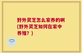 野外灵芝怎么家养的啊(野外灵芝如何在家中养殖？)