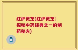 红炉灵芝(红炉灵芝：探秘中药经典之一的制药秘方)