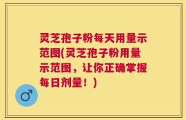 灵芝孢子粉每天用量示范图(灵芝孢子粉用量示范图，让你正确掌握每日剂量！)
