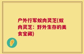 户外行军蚁肉灵芝(蚁肉灵芝：野外生存的美食宝藏)