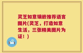 灵芝如意镶嵌推荐语言图片(灵芝，打造如意生活，三张精美图片为证！)