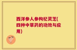西洋参人参枸杞灵芝(四种中草药的功效与应用)