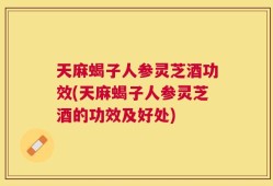 天麻蝎子人参灵芝酒功效(天麻蝎子人参灵芝酒的功效及好处)