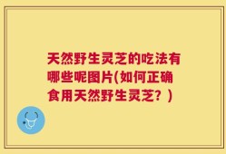 天然野生灵芝的吃法有哪些呢图片(如何正确食用天然野生灵芝？)