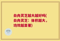 白肉灵芝越大越好吗(白肉灵芝：体积越大，功效越显著)