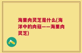 海里肉灵芝是什么(海洋中的肉菇——海里肉灵芝)