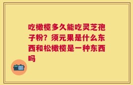 吃橄榄多久能吃灵芝孢子粉？须元果是什么东西和松橄榄是一种东西吗