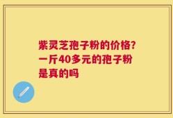 紫灵芝孢子粉的价格？一斤40多元的孢子粉是真的吗