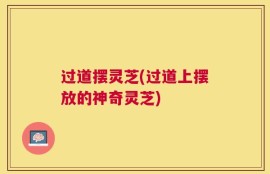过道摆灵芝(过道上摆放的神奇灵芝)