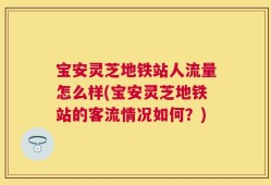 宝安灵芝地铁站人流量怎么样(宝安灵芝地铁站的客流情况如何？)