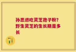 孙思邈吃灵芝孢子粉？野生灵芝的生长期是多长