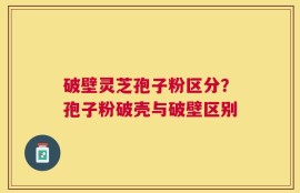 破壁灵芝孢子粉区分？孢子粉破壳与破壁区别