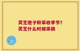 灵芝孢子粉采收季节？灵芝什么时候采摘