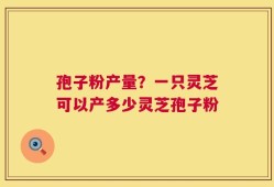 孢子粉产量？一只灵芝可以产多少灵芝孢子粉