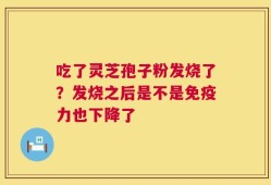吃了灵芝孢子粉发烧了？发烧之后是不是免疫力也下降了