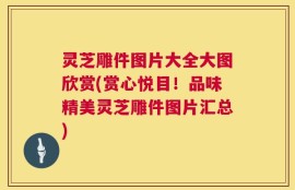 灵芝雕件图片大全大图欣赏(赏心悦目！品味精美灵芝雕件图片汇总)