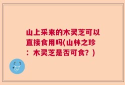山上采来的木灵芝可以直接食用吗(山林之珍：木灵芝是否可食？)