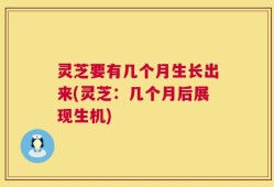 灵芝要有几个月生长出来(灵芝：几个月后展现生机)