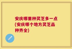 安庆哪里种灵芝多一点(安庆哪个地方灵芝品种齐全)