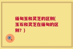 缅甸玉和灵芝的区别(玉石和灵芝在缅甸的区别？)
