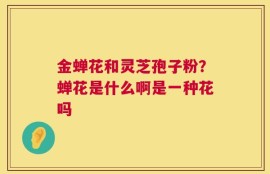 金蝉花和灵芝孢子粉？蝉花是什么啊是一种花吗