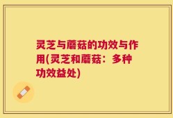 灵芝与蘑菇的功效与作用(灵芝和蘑菇：多种功效益处)