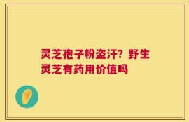 灵芝孢子粉盗汗？野生灵芝有药用价值吗