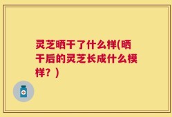 灵芝晒干了什么样(晒干后的灵芝长成什么模样？)