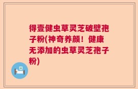 得壹健虫草灵芝破壁孢子粉(神奇养颜！健康无添加的虫草灵芝孢子粉)