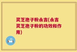 灵芝孢子粉永吉(永吉灵芝孢子粉的功效和作用)