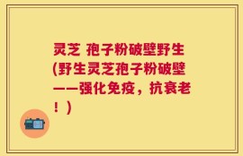 灵芝 孢子粉破壁野生(野生灵芝孢子粉破壁——强化免疫，抗衰老！)