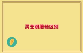 灵芝跟蘑菇区别