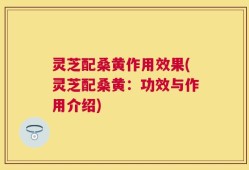 灵芝配桑黄作用效果(灵芝配桑黄：功效与作用介绍)