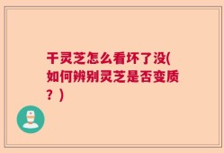 干灵芝怎么看坏了没(如何辨别灵芝是否变质？)