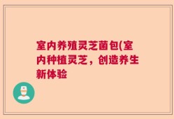 室内养殖灵芝菌包(室内种植灵芝，创造养生新体验