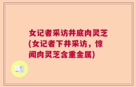 女记者采访井底肉灵芝(女记者下井采访，惊闻肉灵芝含重金属)