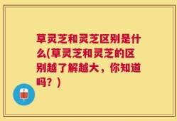 草灵芝和灵芝区别是什么(草灵芝和灵芝的区别越了解越大，你知道吗？)
