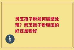 灵芝孢子粉如何破壁处理？灵芝孢子粉碾压的好还是粉好