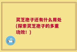 灵芝孢子还有什么用处(探索灵芝孢子的多重功效！)
