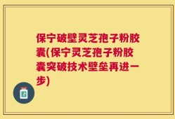 保宁破壁灵芝孢子粉胶囊(保宁灵芝孢子粉胶囊突破技术壁垒再进一步)