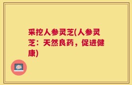 采挖人参灵芝(人参灵芝：天然良药，促进健康)