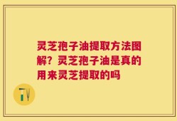 灵芝孢子油提取方法图解？灵芝孢子油是真的用来灵芝提取的吗