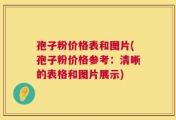 孢子粉价格表和图片(孢子粉价格参考：清晰的表格和图片展示)
