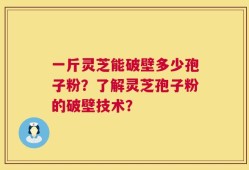 一斤灵芝能破壁多少孢子粉？了解灵芝孢子粉的破壁技术？