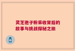 灵芝孢子粉采收背后的故事与挑战探秘之旅