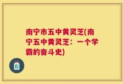 南宁市五中黄灵芝(南宁五中黄灵芝：一个学霸的奋斗史)