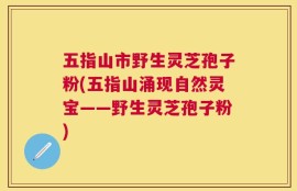 五指山市野生灵芝孢子粉(五指山涌现自然灵宝——野生灵芝孢子粉)
