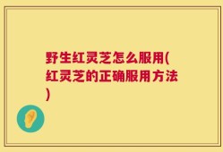 野生红灵芝怎么服用(红灵芝的正确服用方法)